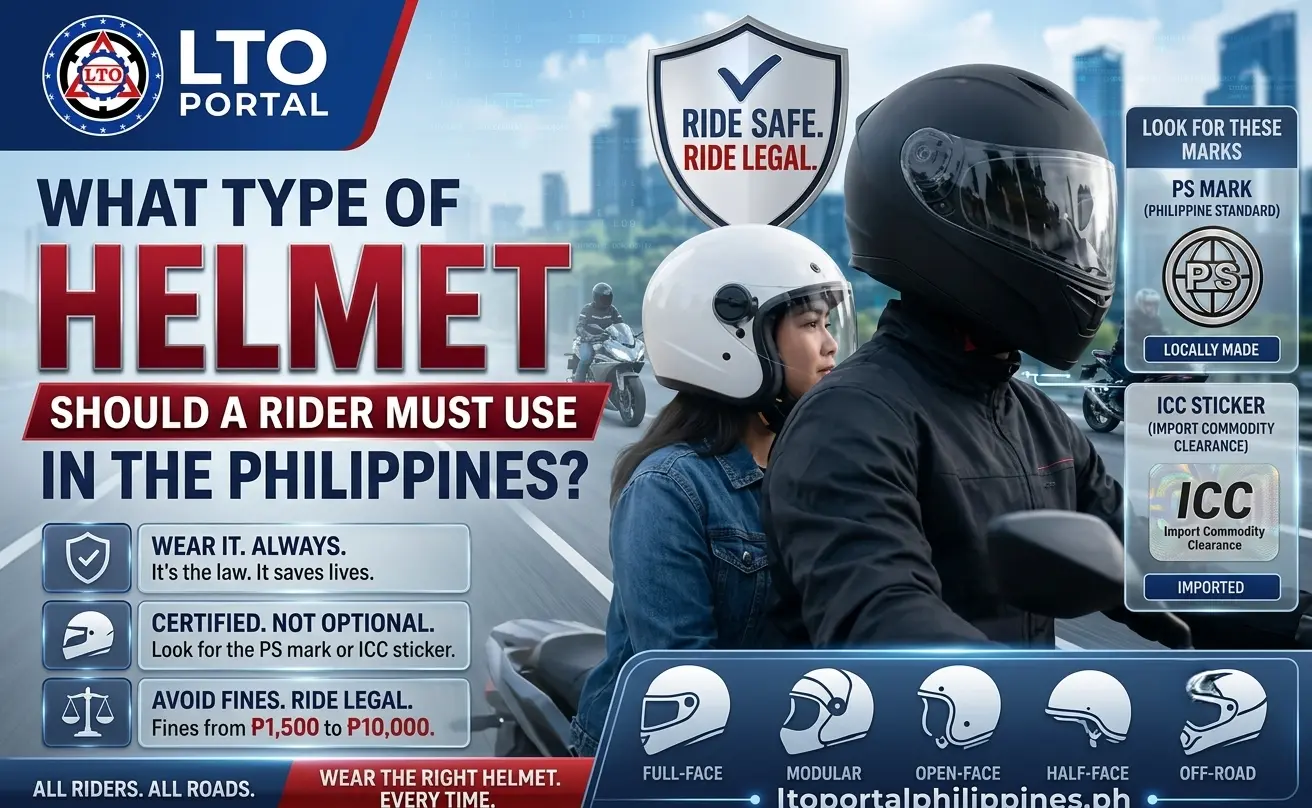 What Type of Helmet Should a Rider Must Use in the Philippines